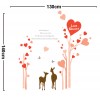  Deer Love Blooms Wall Decals  